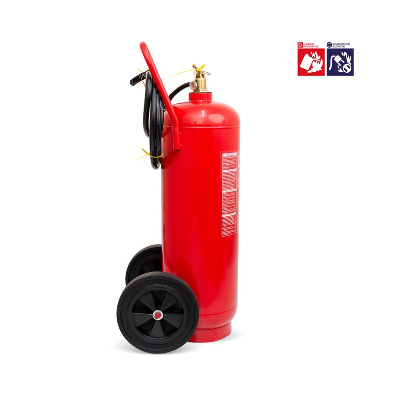 Extintor BC 50 kg sobre rodas (carreta)