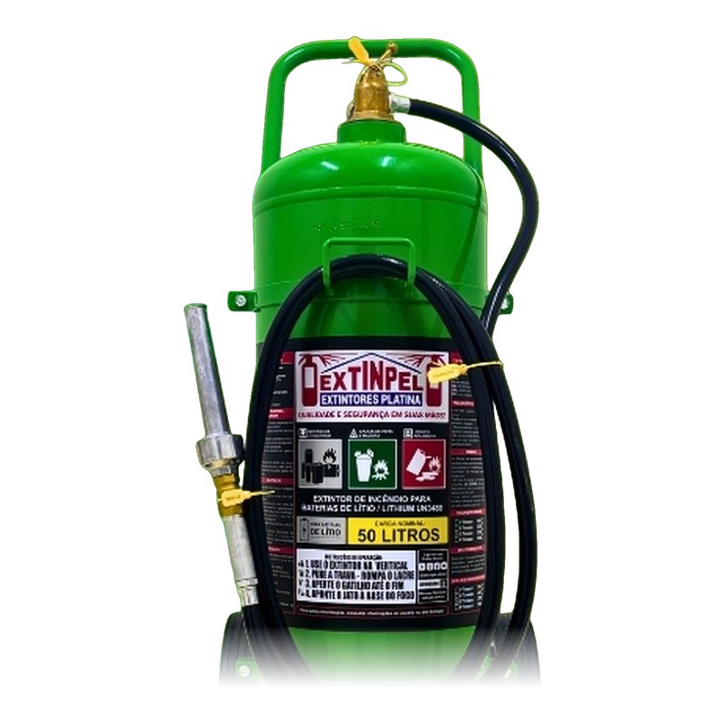 Extintor para Baterias de Lítio 50 L sobre rodas (carreta)