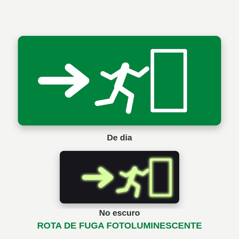 Placa de Rota de Fuga Fotoluminescente